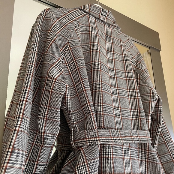 Allegra K - Plaid Jacket/Blazer Button Belted - L - Picture 12 of 16